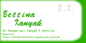 bettina kanyak business card